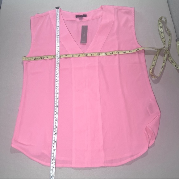J Crew Sleeveless V Neck Crepe Blouse Pink Sz Small Office Career *Has Flaw* NWT - Picture 4 of 12